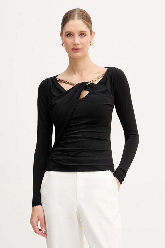 Marciano by Guess bluză CARLI uni negru 6RGP06.6257A