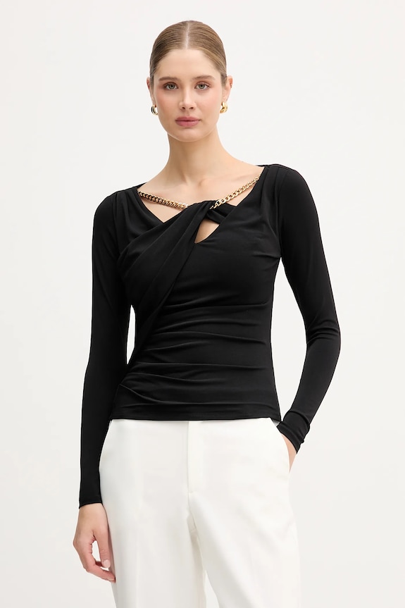 Marciano by Guess bluză CARLI uni negru 6RGP06.6257A