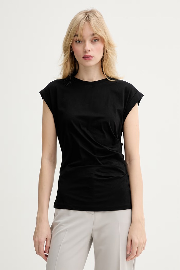 BOSS t-shirt bawełniany Epka bawełna czarny 50555827