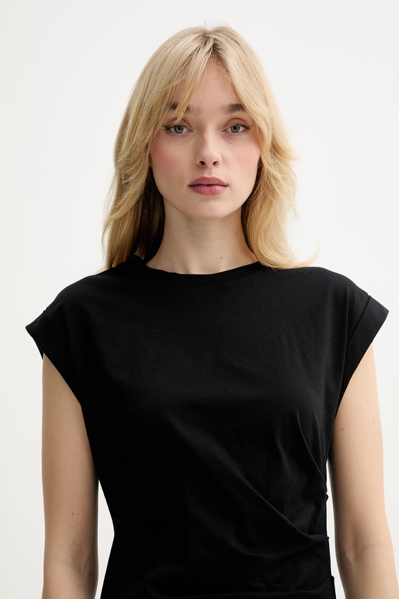 BOSS t-shirt bawełniany Epka czarny 50555827