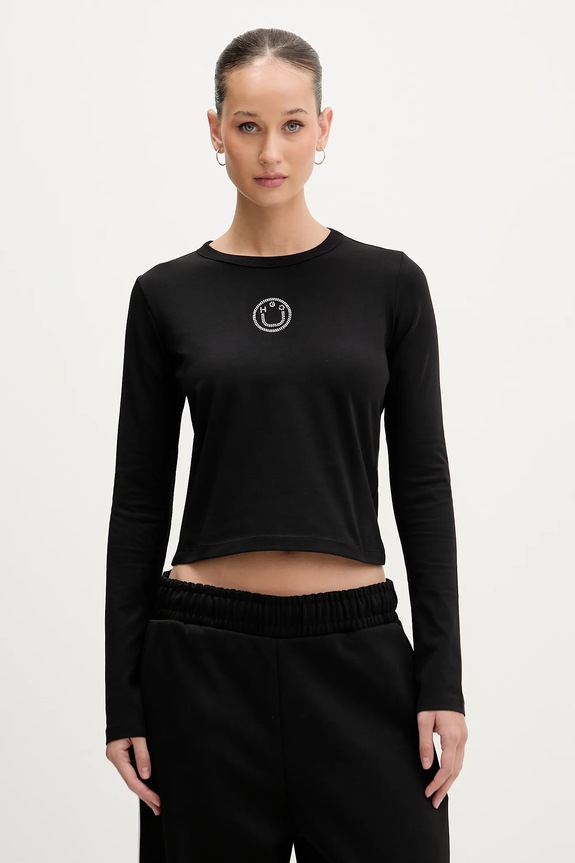 Hugo Blue longsleeve Daliriee_B aplikacja czarny 50555738