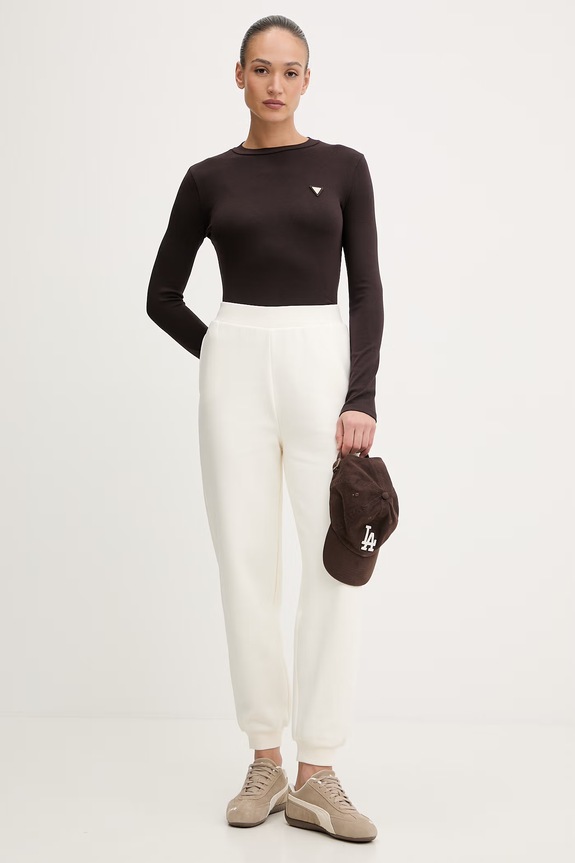 Majica dugih rukava Guess SONIA V6RI00.KD741 smeđa SS26