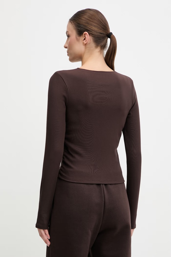 Odjeća Majica dugih rukava Guess NAT V6RP08.KD932 smeđa