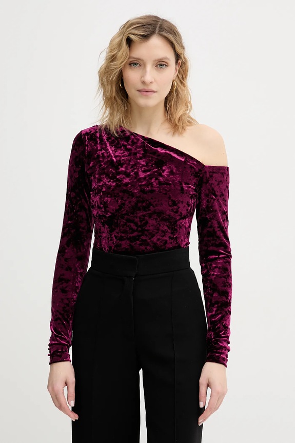 Velur body Guess Z elastanom bordo W6PP70.KJ170