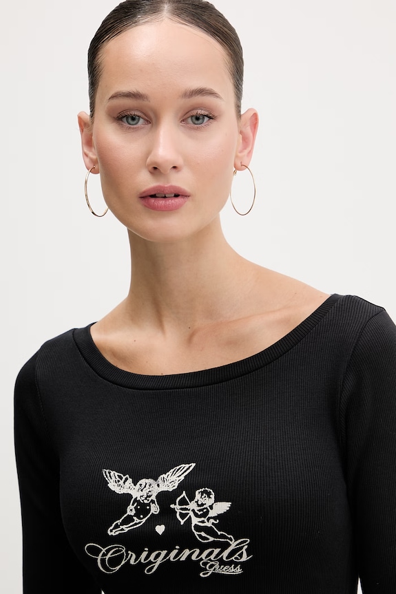 Guess Originals longsleeve czarny W6RP41.KCTT1