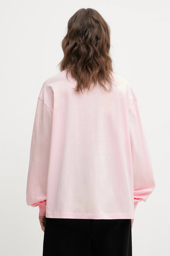 Odzież GANNI longsleeve damski bawełniany A1050059 różowy
