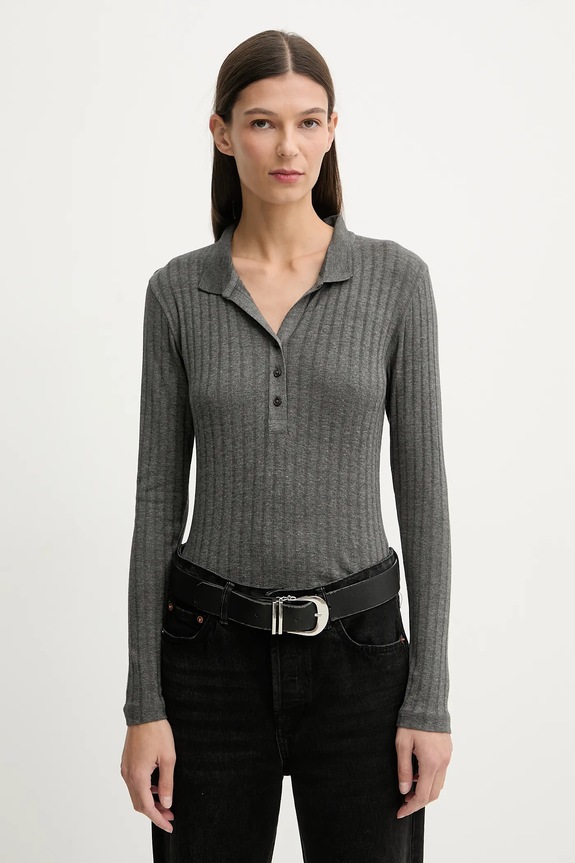 Μακρυμάνικο Marc O'Polo slim γκρί 600207855019