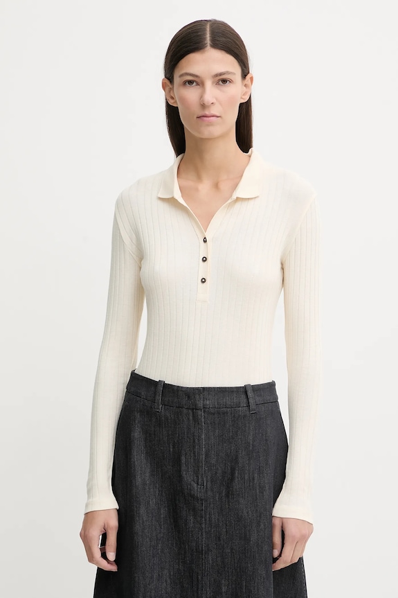 Μακρυμάνικο Marc O'Polo slim μπεζ 600207855019