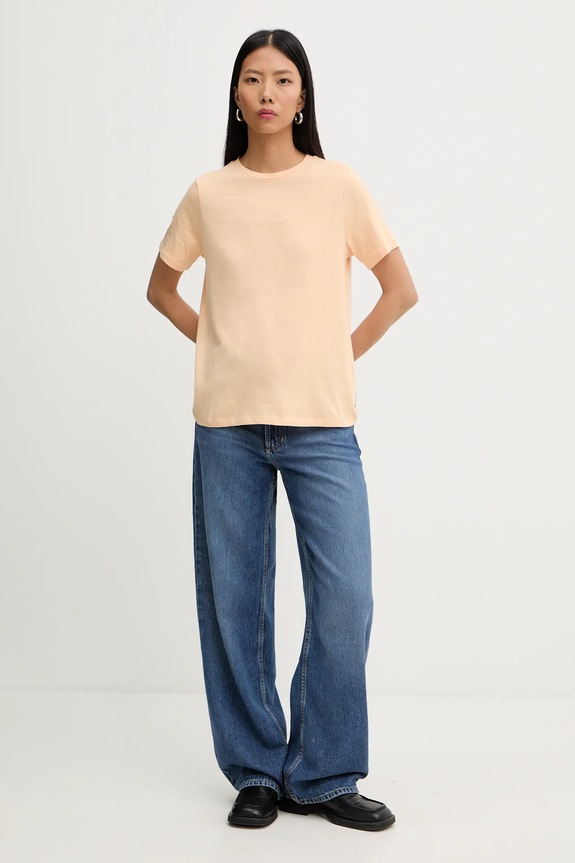 Marc O'Polo tricou basic de damă din bumbac 5000009290 portocaliu SS26