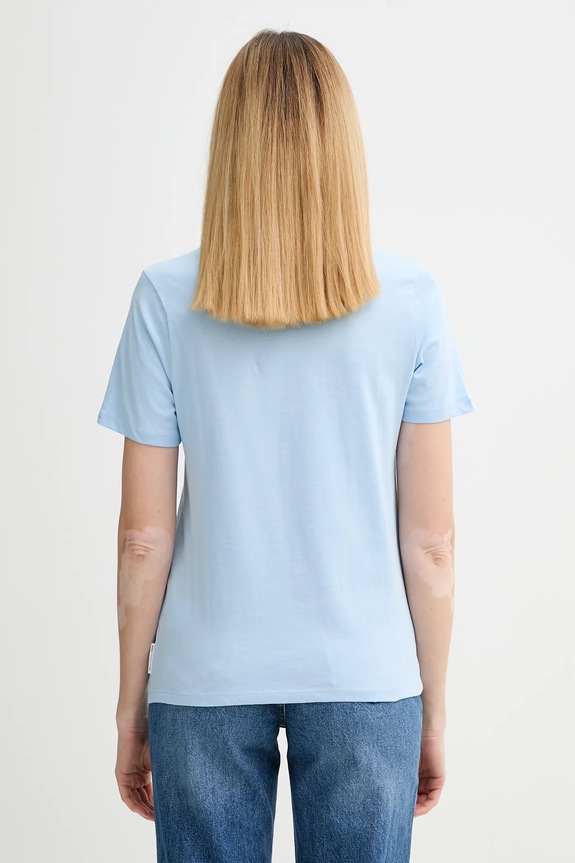 Îmbrăcăminte Marc O'Polo tricou basic de damă din bumbac 5000009290 albastru
