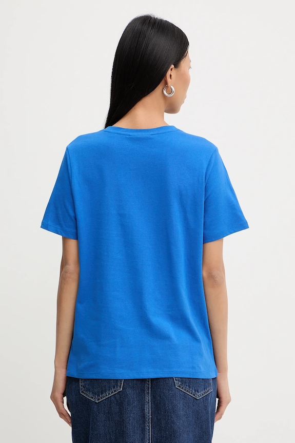 Îmbrăcăminte Marc O'Polo tricou basic de damă din bumbac 5000009290 albastru