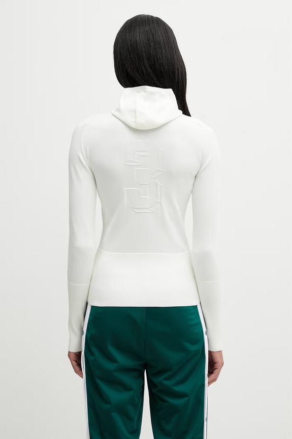 Odzież adidas Originals Knit Hooded Ls bluza z kapturem damska KE1302 beżowy