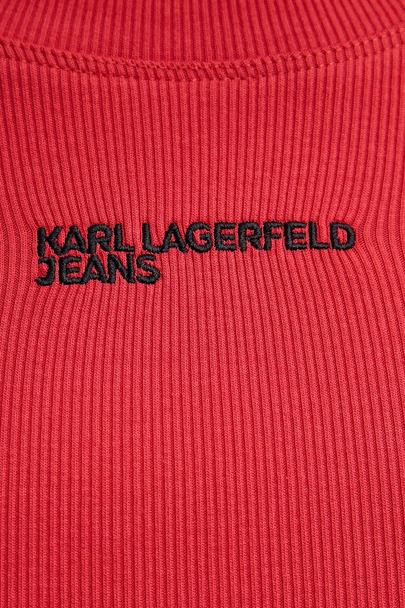 Tričko s dlhým rukávom Karl Lagerfeld Jeans B1W17050 červená