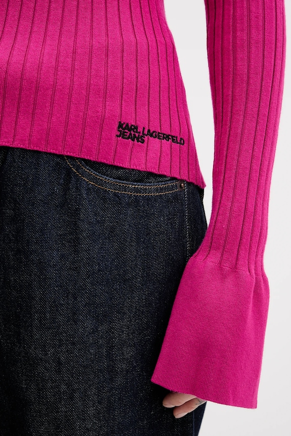Majica dugih rukava Karl Lagerfeld Jeans B1W18026 roza