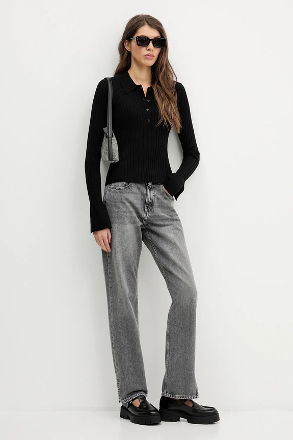Karl Lagerfeld Jeans longsleeve B1W18026 czarny SS26
