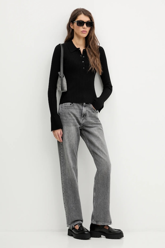 Karl Lagerfeld Jeans longsleeve B1W18026 czarny SS26