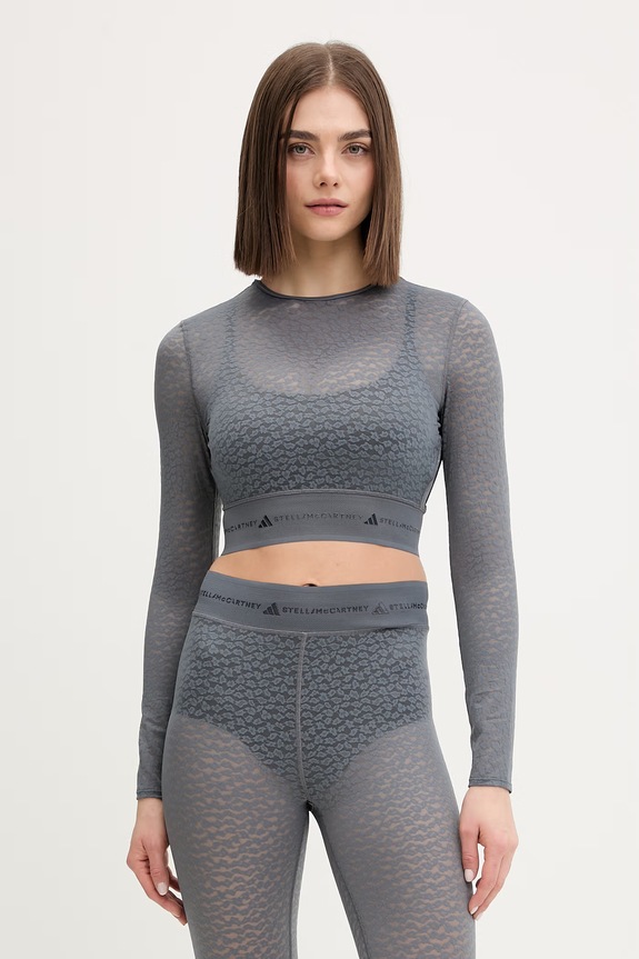 adidas by Stella McCartney longsleeve de antrenament model fin gri KC1819