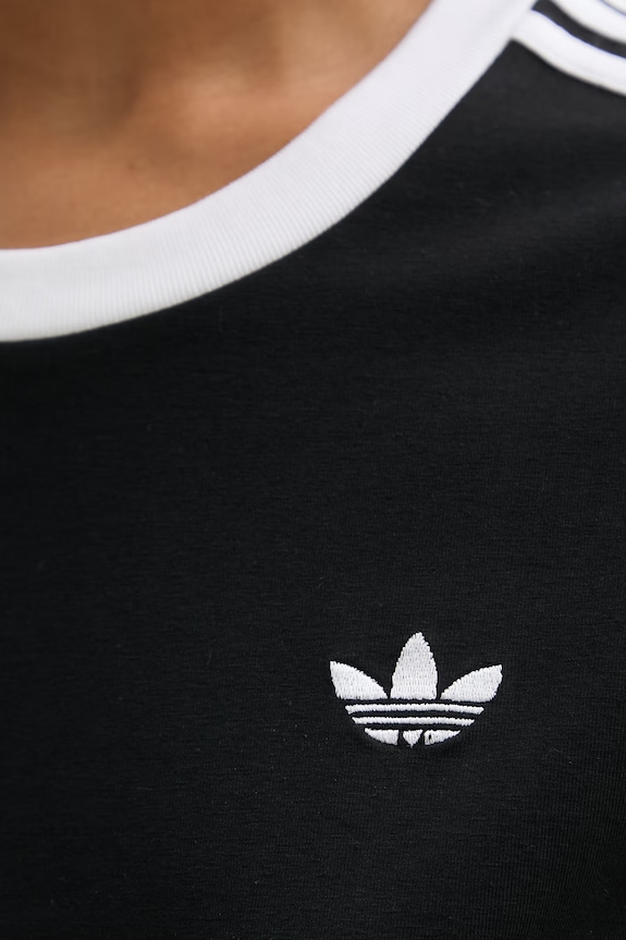 adidas Originals μακρυμάνικο παιδικό βαμβακερό με ελαστάν KD7964 μαύρο