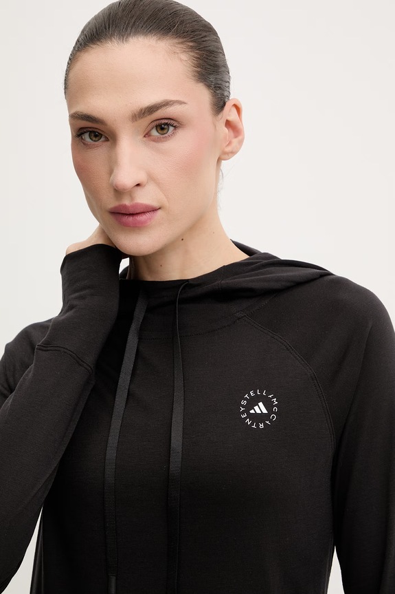 Αθλητική μπλούζα adidas by Stella McCartney μαύρο KE5439