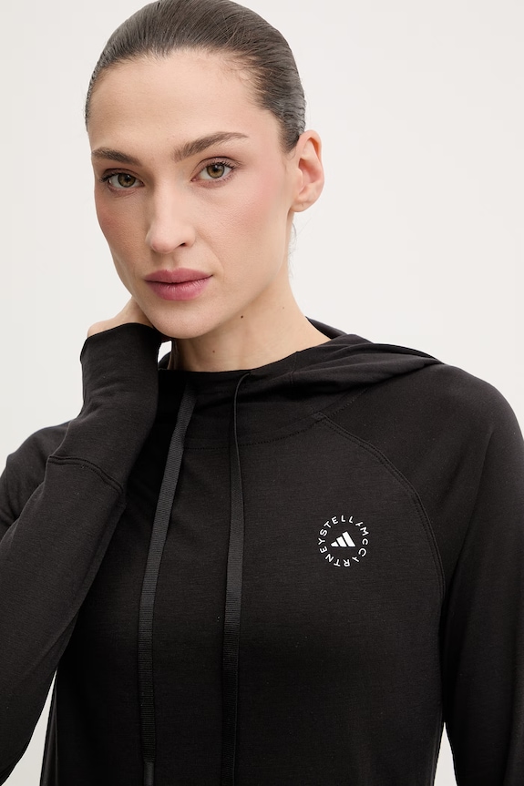 Αθλητική μπλούζα adidas by Stella McCartney μαύρο KE5439