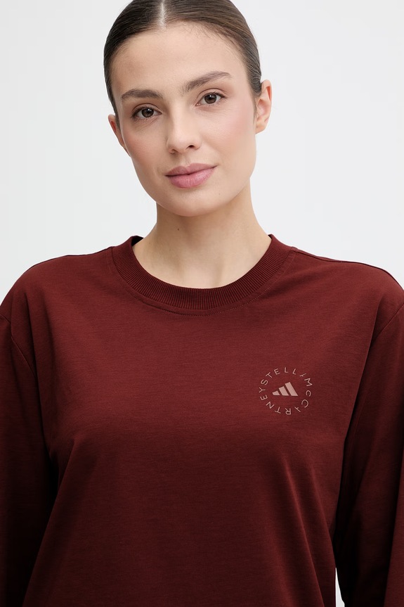 Блуза с дълги ръкави adidas by Stella McCartney оранжев KF6451