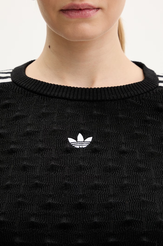 adidas Originals πουλόβερ γυναικείο με μαλλί KS6460. μαύρο