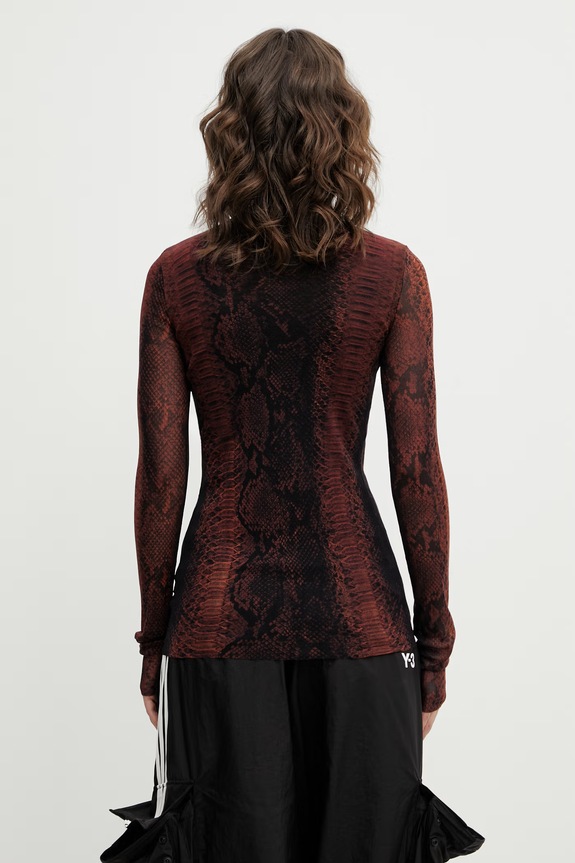 Abbigliamento Jean Paul GAULTIER camicia a maniche lunghe Python 26.01.W.TO412.M012P marrone