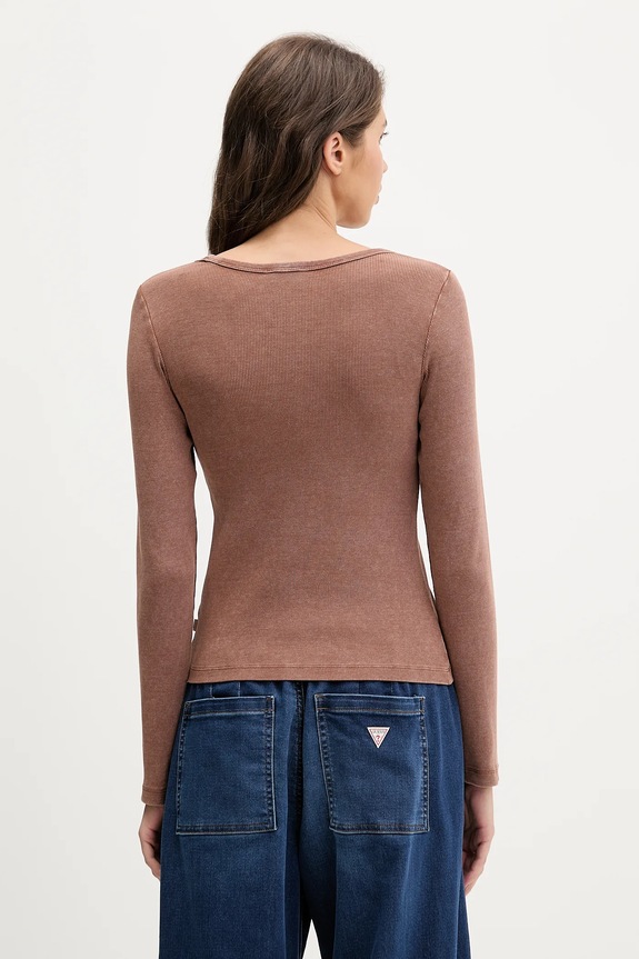 Îmbrăcăminte Guess Jeans longsleeve W6RP24.KA0H1 maro