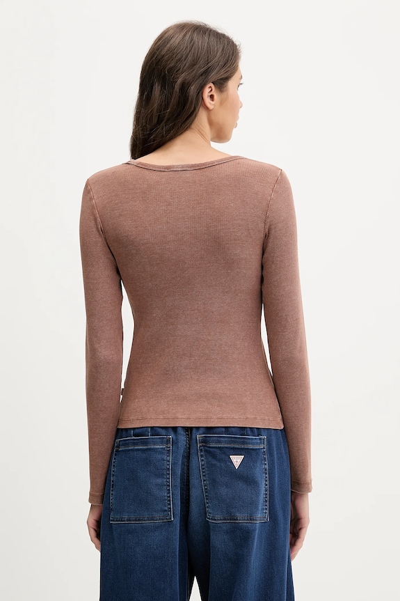 Îmbrăcăminte Guess Jeans longsleeve W6RP24.KA0H1 maro