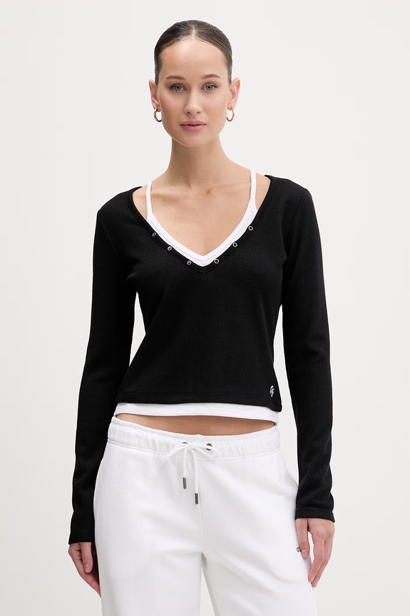 Guess Jeans longsleeve pozostałe czarny W6RP31.KD072