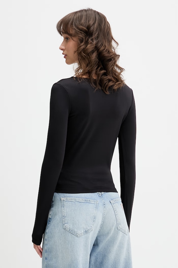 Odzież Guess Jeans longsleeve W6RP33.K1092 czarny
