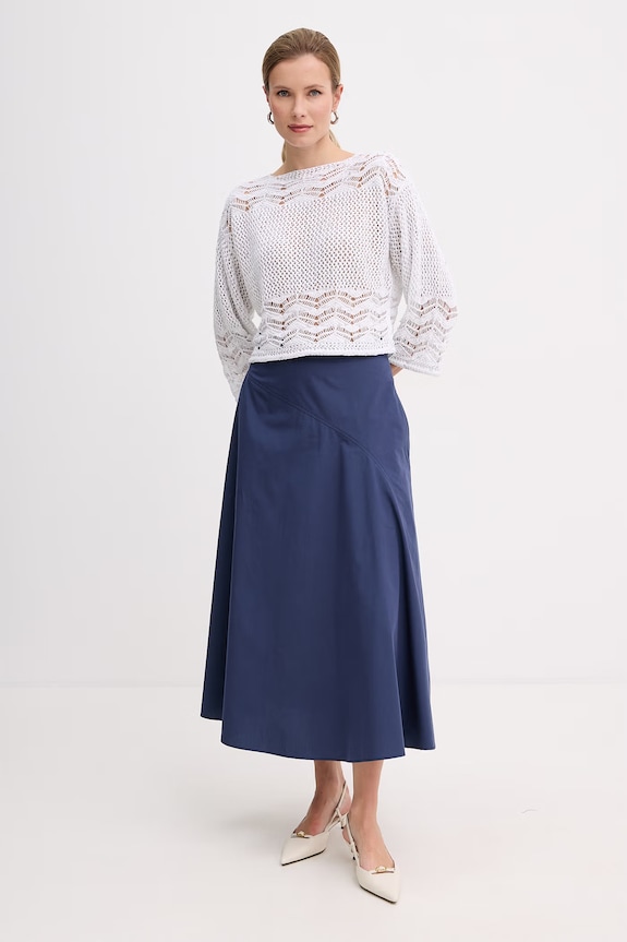 Marella sveter dámsky s bavlnou Emme by Marella 2615361032200 biela SS26