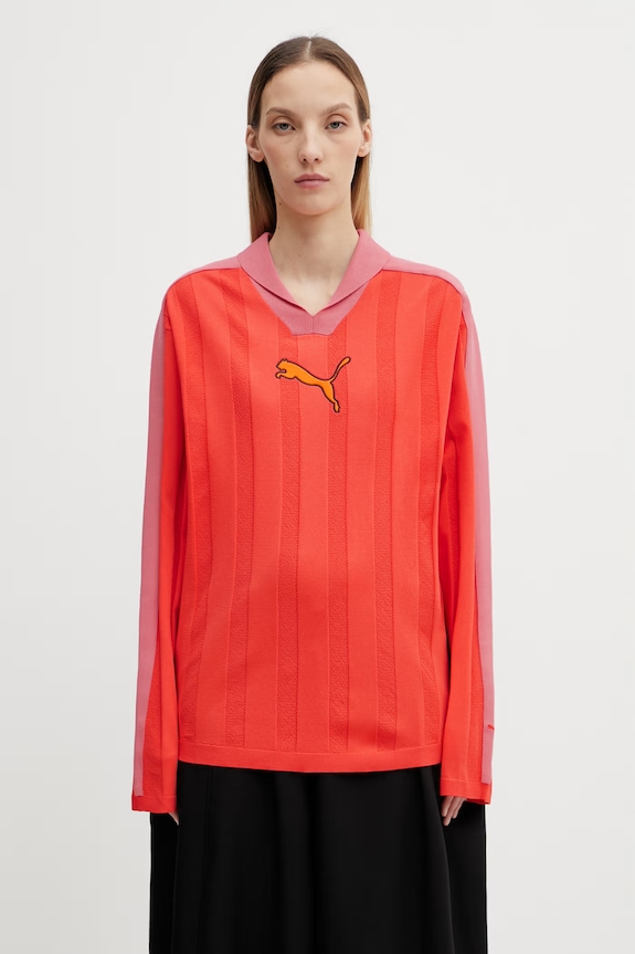 Puma longsleeve T7 regular czerwony 635504