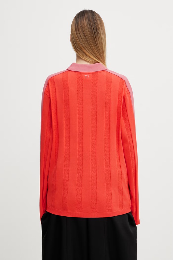 Odzież Puma longsleeve T7 635504 czerwony