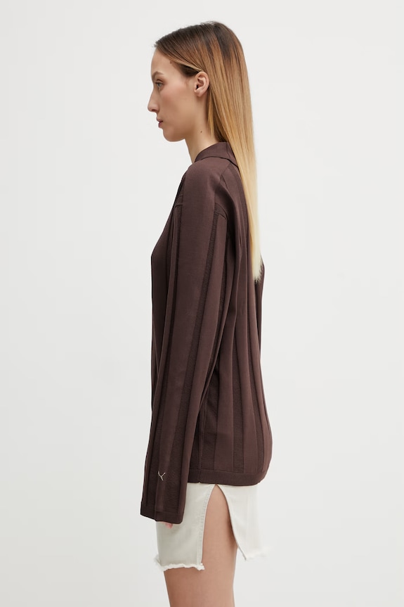 Puma longsleeve T7 635504 brązowy SS26