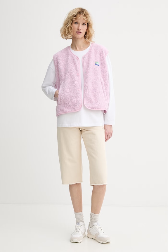 Îmbrăcăminte American Vintage longsleeve din bumbac GIX02C alb
