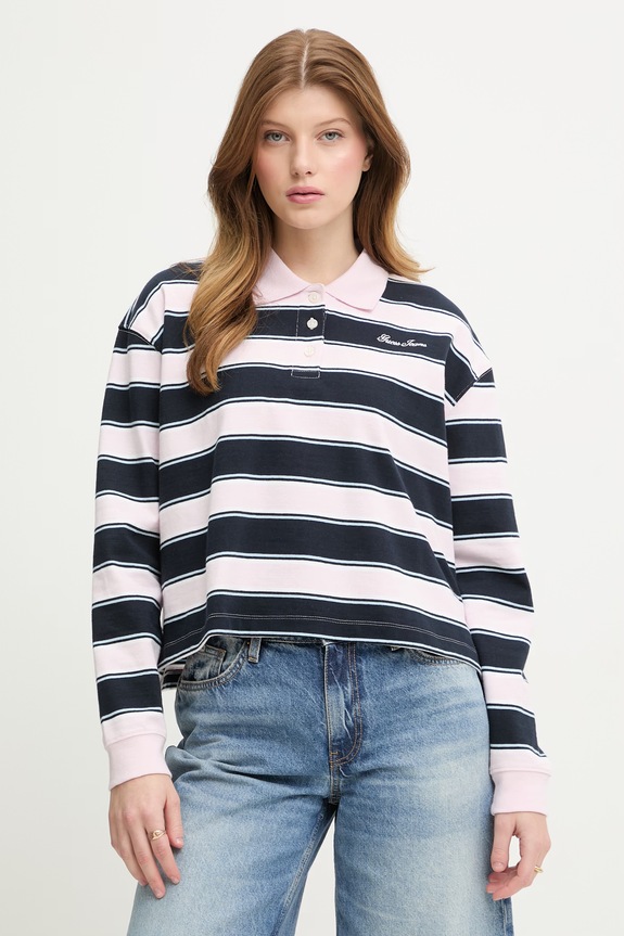 Guess Jeans longsleeve damski bawełniany różowy W6GPA5.KCPS1