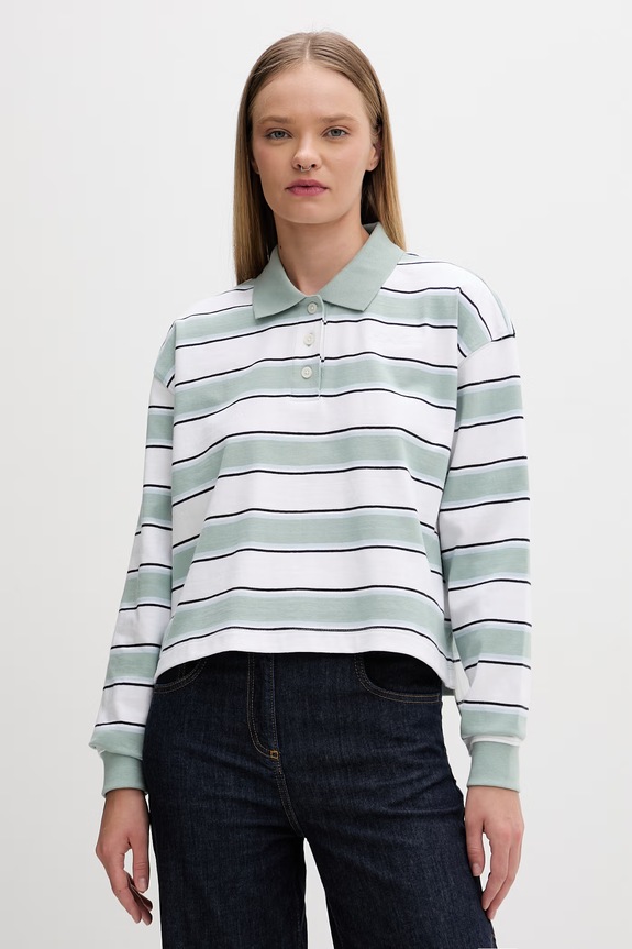Guess Jeans longsleeve damski bawełniany zielony W6GPA5.KCPS1
