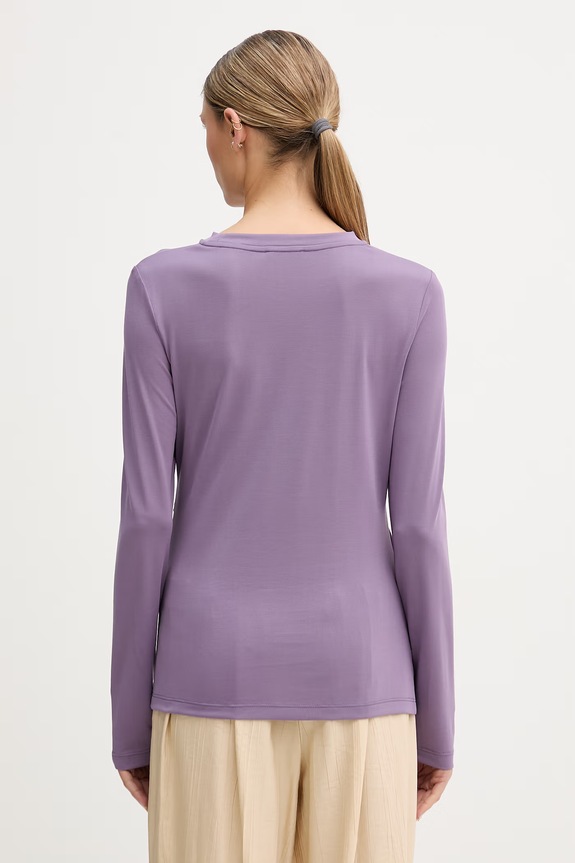 Odzież Sisley longsleeve damski 3YFAL108Q fioletowy