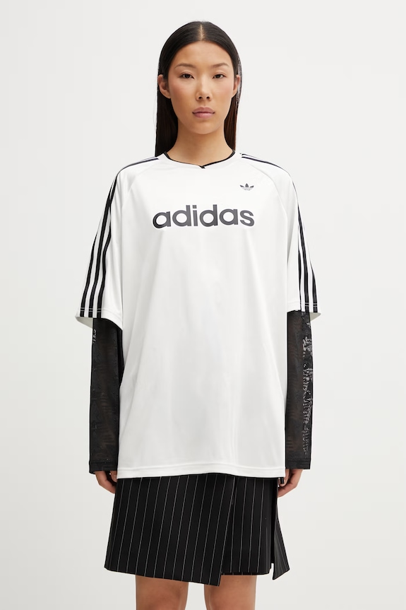 adidas Originals bluză cu mânecă lungă pentru femei alb KC8140