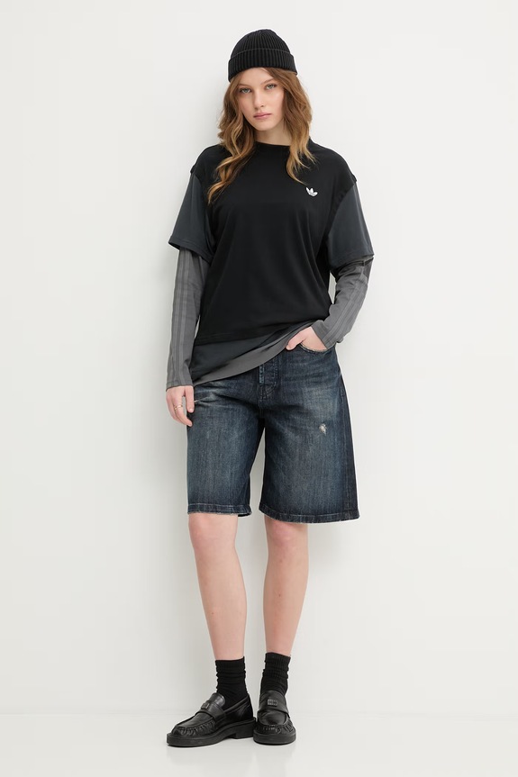 adidas Originals hosszúujjú női pamut KV1178 fekete SS26