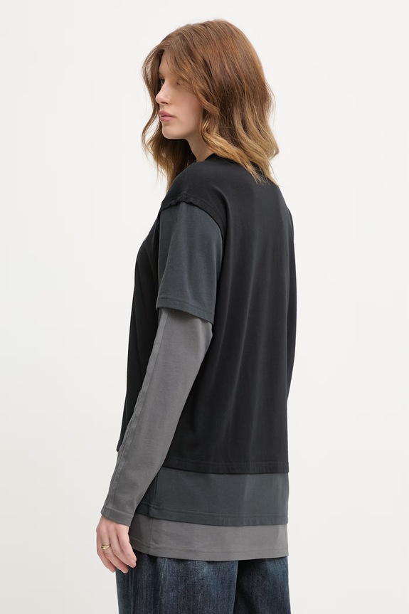 Ruházat adidas Originals hosszúujjú női pamut KV1178 fekete