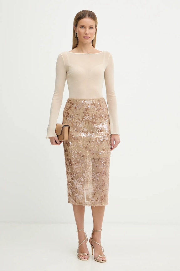 Fracomina longsleeve FR26ST3042J48101 beżowy SS26