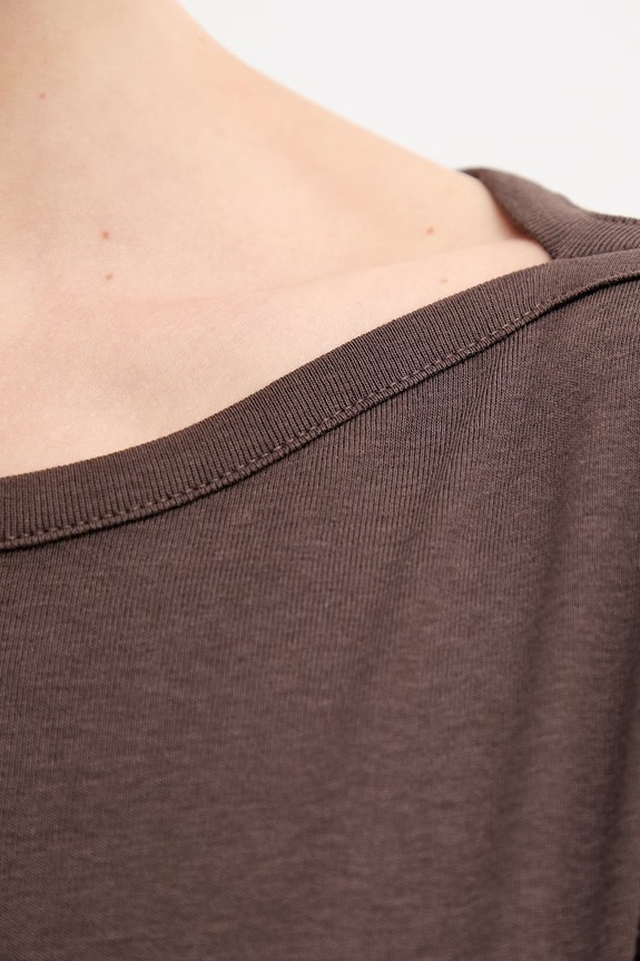 United Colors of Benetton longsleeve bawełniany 3GA8D10C4 brązowy