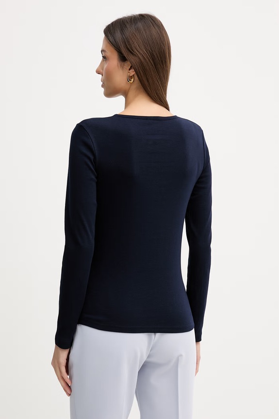 Îmbrăcăminte United Colors of Benetton longsleeve din bumbac 3GA8D10CF bleumarin