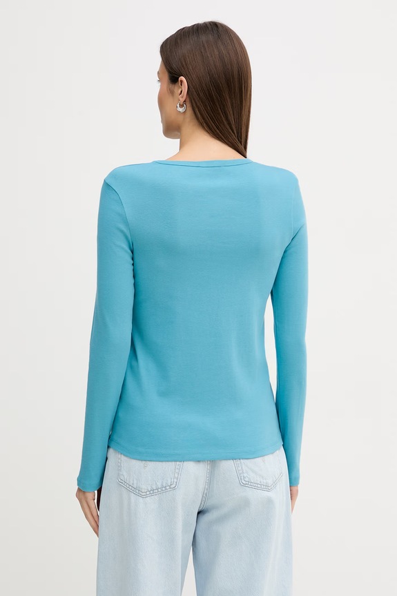 Îmbrăcăminte United Colors of Benetton longsleeve din bumbac 3GA8E16G0 albastru