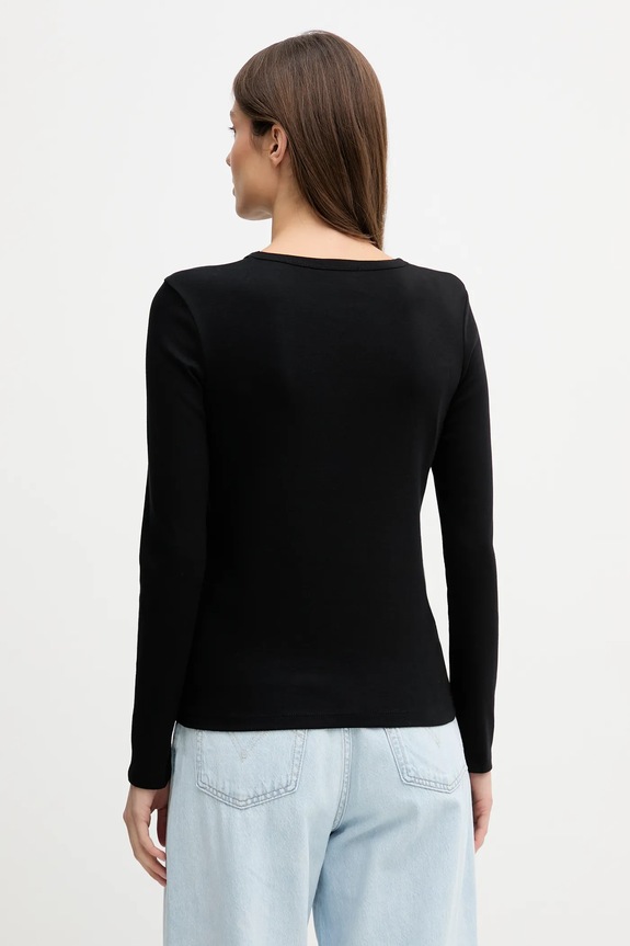 Îmbrăcăminte United Colors of Benetton longsleeve din bumbac 3GA8E16G0 negru