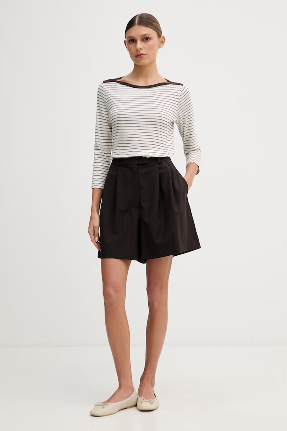 United Colors of Benetton longsleeve damski bawełniany 339PD10C4 beżowy SS26