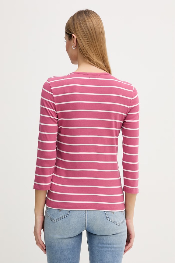 Îmbrăcăminte United Colors of Benetton tricou cu mânecă lungă pentru femei, din bumbac 339PD10C4 roz