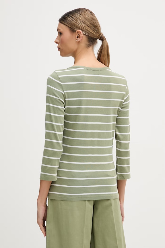 Îmbrăcăminte United Colors of Benetton longsleeve pentru femei, din bumbac 339PD10C4 verde